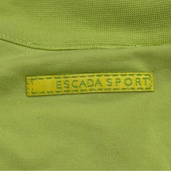 ESCADA SPORT Green Matching Set Zip-Up Track Jacket & Tank Top Size Medium - Picture 9 of 16